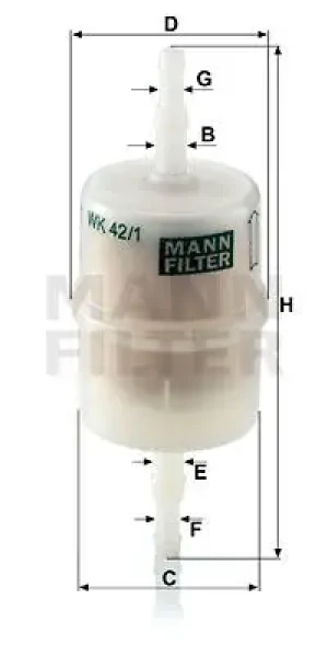 1.6 L/EX Filtr paliwa HONDA ACCORD I MANN-FILTER