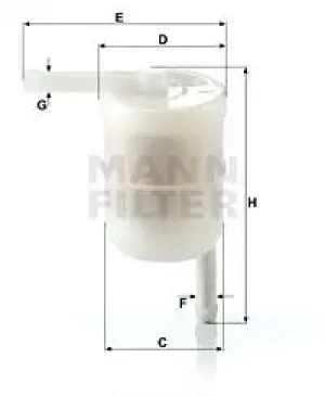 2.8 Filtr paliwa NISSAN PATROL III MANN-FILTER
