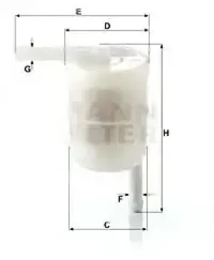 1.5 Filtr paliwa NISSAN SUNNY I MANN-FILTER