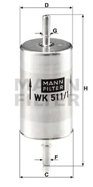 WK 511/1 MANN-FILTER Filtr paliwa