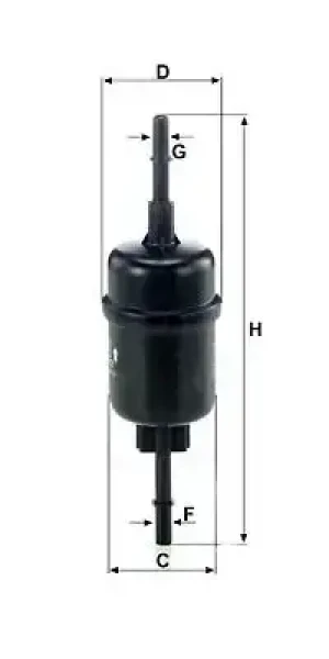 1.4, 1.25, 1.4 LPG, 1.6 Filtr paliwa FORD FUSION MANN-FILTER
