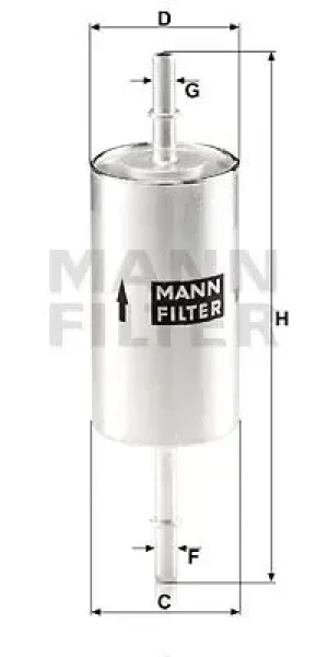 1.5, 2.0, 1.0 Filtr paliwa FORD MONDEO V MANN-FILTER
