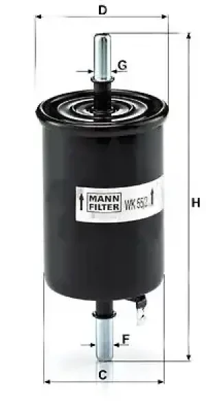 1.2 LPG, 1.4, 1.2 Filtr paliwa CHEVROLET AVEO I MANN-FILTER