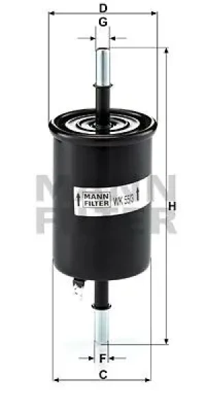 1.6 16V, 2.0 16V Filtr paliwa DAEWOO NUBIRA MANN-FILTER