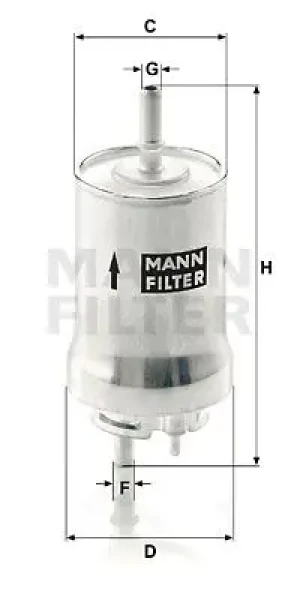 1.6 LPG, 1.4, 1.6 Filtr paliwa wk 59 x SKODA OCTAVIA 2 MANN-FILTER