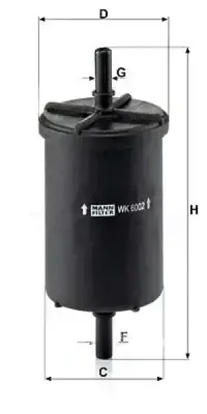 2.0 16V, 1.2, 1.6 16V, 1.2 16V, 1.4 16V Filtr paliwa RENAULT CLIO III MANN-FILTER