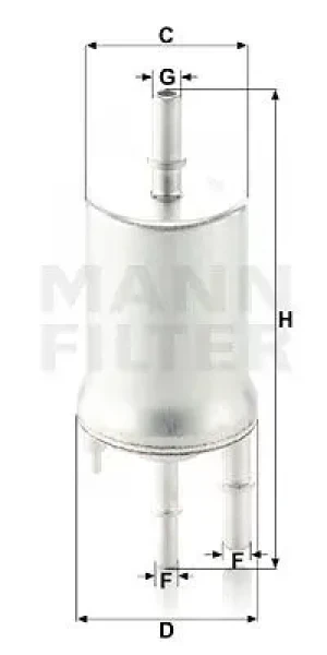 2.0 TSI, 1.8 TSI, 1.4 TSI Filtr paliwa SEAT ALHAMBRA II MANN-FILTER