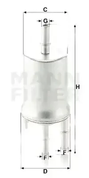 TSi Filtr paliwa SEAT ALHAMBRA MANN-FILTER