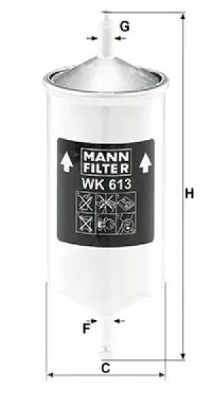 RS6 Filtr paliwa AUDI A6 C5 MANN-FILTER