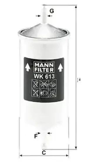 2.0, 2.0 i, 1.8 i Filtr paliwa CITROËN XANTIA MANN-FILTER
