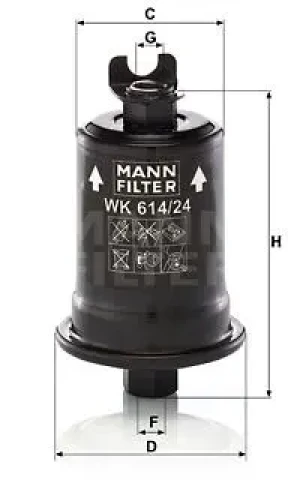 WK 614/24 x MANN-FILTER Filtr paliwa wk 614/24 x