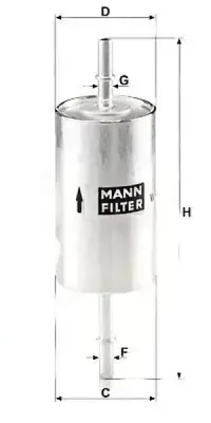 2.0 Filtr paliwa FORD FOCUS II MANN-FILTER
