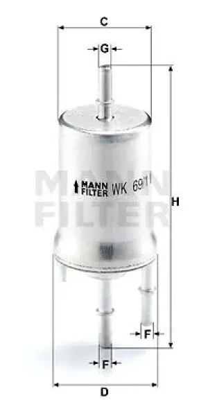 1.4 Filtr paliwa AUDI A2 MANN-FILTER