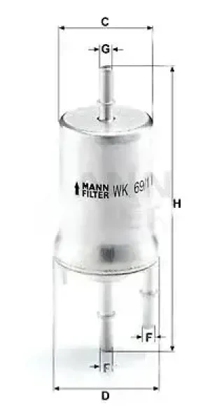2.0, 1.0, 1.4 16V, 1.2, 1.4 Filtr paliwa SKODA FABIA 1 MANN-FILTER