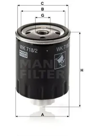WK 718/2 MANN-FILTER Filtr paliwa