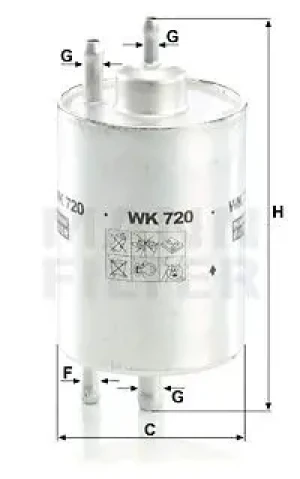 WK 720 MANN-FILTER Filtr paliwa