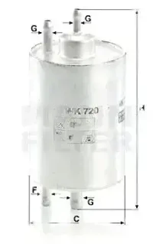 C 180, C 240, C 230, C 320, C 55, C 200, C 32 Filtr paliwa MERCEDES-BENZ KLASA C S203 MANN-FILTER