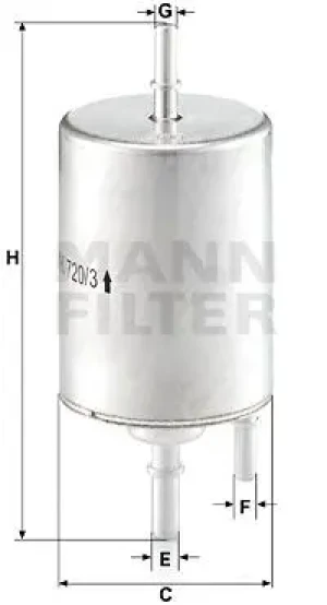 WK 720/3 MANN-FILTER Filtr paliwa