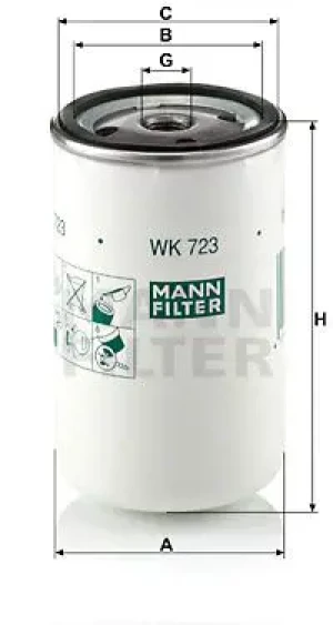 WK 723 MANN-FILTER Filtr paliwa