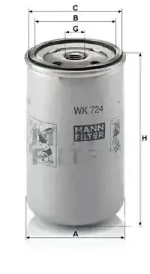 42.38, 84.42, 66.42, 42.42, 64.42 Filtr paliwa ASTRA HD 8 MANN-FILTER