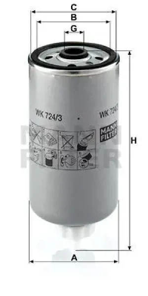 WK 724/3 MANN-FILTER Filtr paliwa