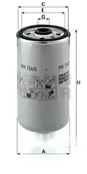 130 SLIM, 130 Filtr paliwa BM TRACTORS BETTER MANN-FILTER