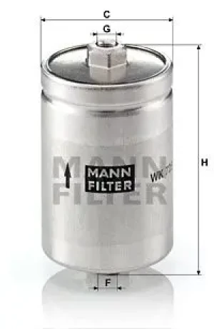1.8, 2.8 V6, 2.3 VR5 Filtr paliwa VW PASSAT B5 MANN-FILTER