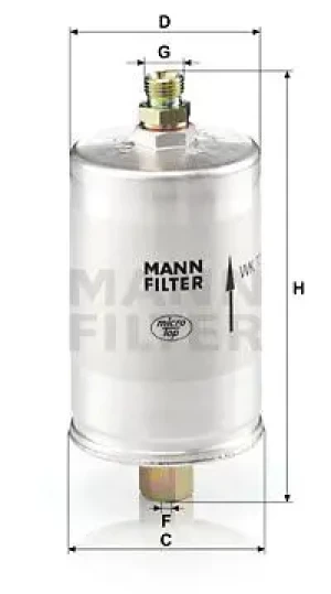 2.5 S Filtr paliwa PORSCHE 924 MANN-FILTER