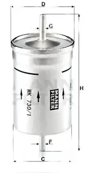 S4 Filtr paliwa AUDI A4 B7 MANN-FILTER