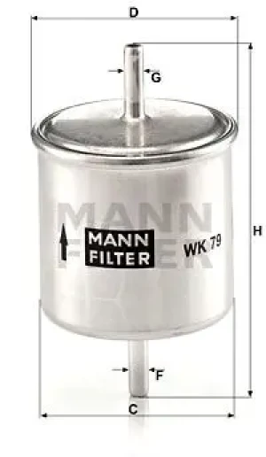1.4 Filtr paliwa FORD FIESTA MANN-FILTER