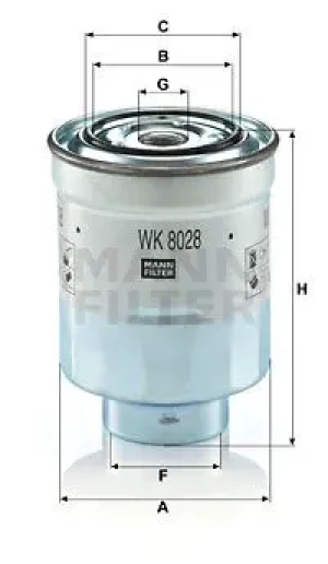 1.4 D-4D, 2.0 D-4D Filtr paliwa wk 8028 z TOYOTA COROLLA E15 MANN-FILTER