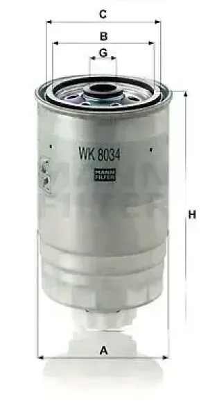 2.8 CRD Filtr paliwa JEEP CHEROKEE KK IV MANN-FILTER
