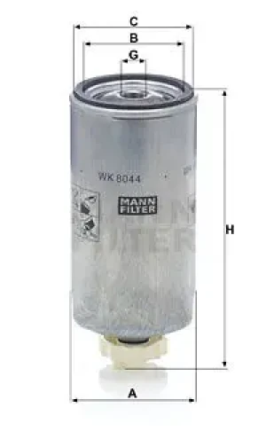 5.95, 5.115, 5.105 Filtr paliwa wk 8044 x NEW HOLLAND TD 5 MANN-FILTER