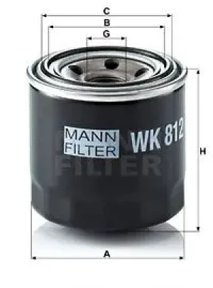 WK 812 MANN-FILTER Filtr paliwa