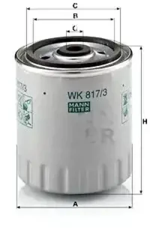410 D, 408 D, 412 D Filtr paliwa wk 817/3 x MERCEDES-BENZ SPRINTER B904 MANN-FILTER