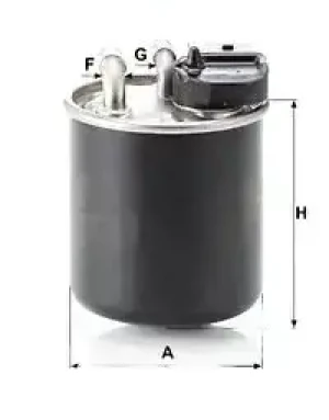 211 CDI, 214 CDI Filtr paliwa podgrzewany MERCEDES-BENZ SPRINTER B910 MANN-FILTER
