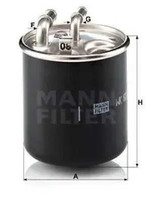 E 200, E 250, E 300, E 350, E 220 Filtr paliwa wk 820/2 x MERCEDES-BENZ KLASA E W212 MANN-FILTER