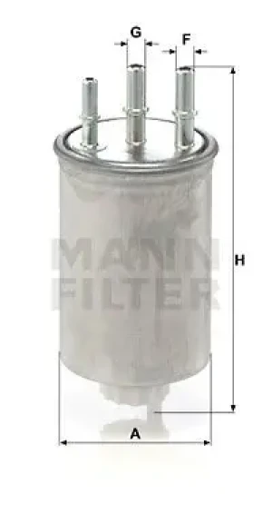 RX270 XDi Filtr paliwa pod czujnik wody SSANGYONG REXTON MANN-FILTER