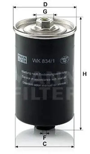 WK 834/1 MANN-FILTER Filtr paliwa