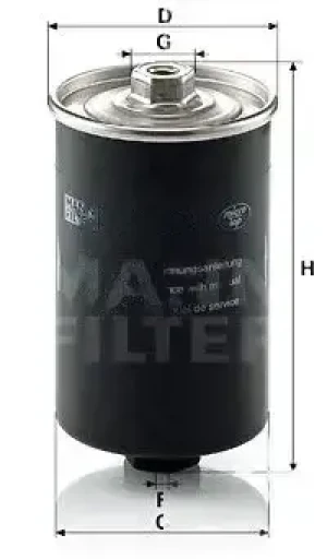 2.6, 1.8, 2.8, 2.3 E, 2.0 E Filtr paliwa AUDI COUPE B3 MANN-FILTER