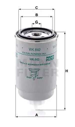 365 GTA, 360 GT, 380 GT, 275 GT, 395 GTA Filtr paliwa podgrzewany FENDT GT MANN-FILTER