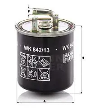 108 CDI, 112 CDI, 110 CDI Filtr paliwa MERCEDES-BENZ VITO W638 MANN-FILTER