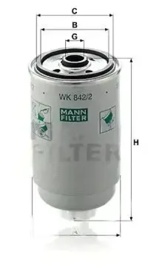 2.4 D, 2.0 TD, 2.0 D Filtr paliwa AUDI 100 C3 MANN-FILTER