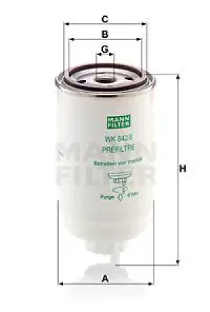 WK 842/6 MANN-FILTER Filtr paliwa