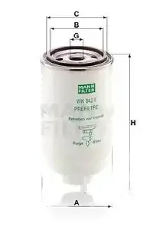 DX 4.51, DX 4.56, DX 6.16, DX 4.31 Filtr paliwa DEUTZ-FAHR AGROPRIMA MANN-FILTER