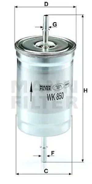 2.4, 2.9, 2.4 T, 3.0, T6, 2.0, 2.0 T, T5 AWD Filtr paliwa VOLVO S80 I MANN-FILTER