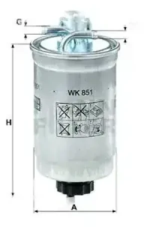filtr paliwa ford galaxy WK 851 MANN-FILTER