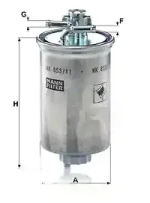 1.9 TDI, 2.0 TDI Filtr paliwa VW SHARAN 1 MANN-FILTER
