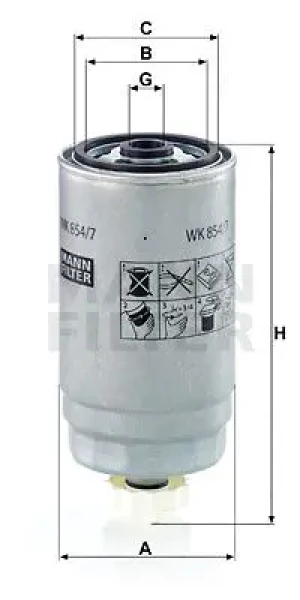 WK 854/7 MANN-FILTER Filtr paliwa