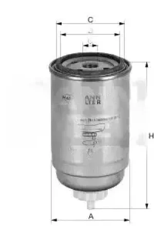 TL90, TL100, TL80 Filtr paliwa NEW HOLLAND TL MANN-FILTER